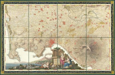 1793-as Nápoly környékének térképe alkotó: Giovanni Antonio Rizzi-Zannoni