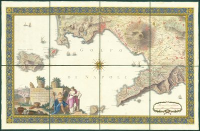 1794-es térkép a Nápolyi-öbölről alkotó: Giovanni Antonio Rizzi-Zannoni