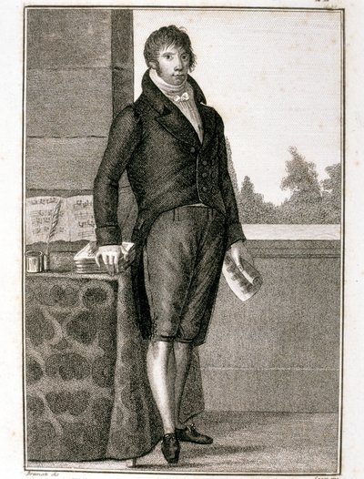 Luigi Cherubini portréja (metszet) alkotó: Giovanni Antonio Sasso