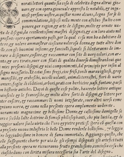 Példa a recammira, címlap verso, 1530. alkotó: Giovanni Antonio Tagliente