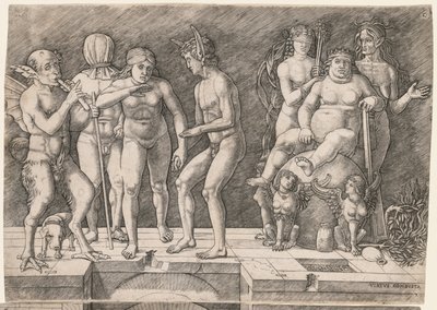 A tudatlan emberiség bukásának allegóriája: Virtus Combusta, c. 1500-1505. alkotó: Giovanni Antonio da Brescia