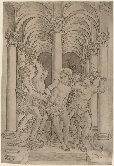 Korbácsolás alkotó: Giovanni Antonio da Brescia