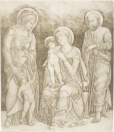 A Szent Család a Kis Szent Jánossal alkotó: Giovanni Antonio da Brescia