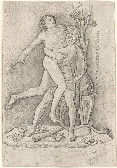 Herkules és Antaeus alkotó: Giovanni Antonio da Brescia, after Andrea Mantegna