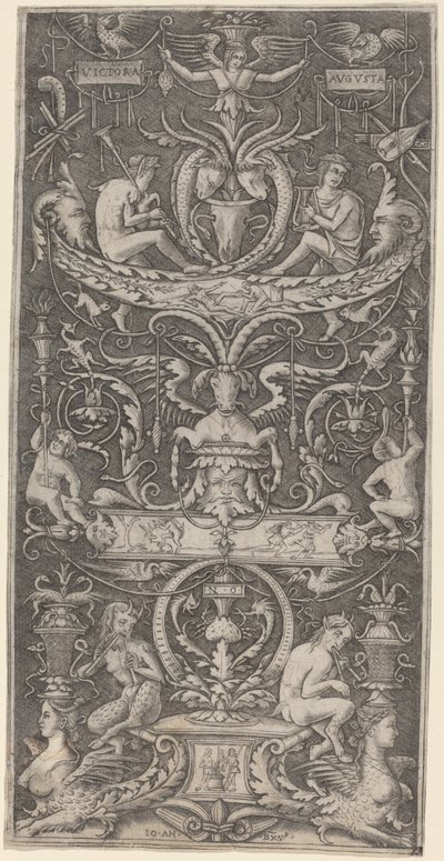 "Victoria Augusta" feliratú dísztábla alkotó: Giovanni Antonio da Brescia after Nicoletto