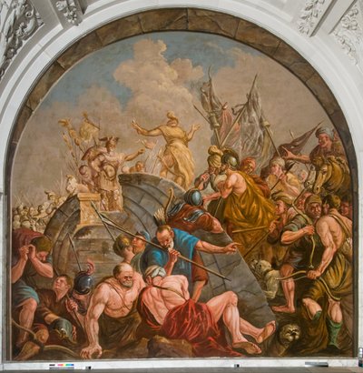 A béketárgyalások Claudius Civilis és Quintus Petillis Cerialis között alkotó: Giovanni Antonio de Groot