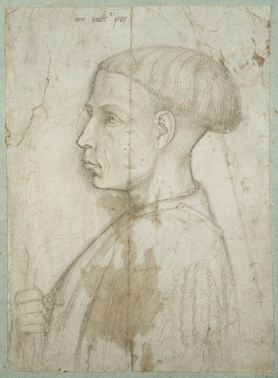 Fiatal férfi mellszobra profilban, 1430-40 alkotó: Giovanni Badile