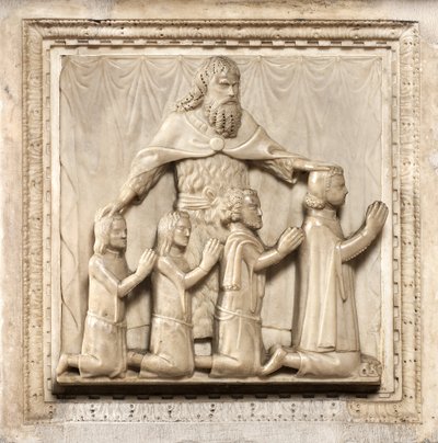 Négy adományozó és Szent Péter alkotó: Giovanni Balduccio