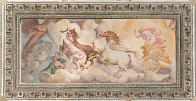 A Nap szekere Apollo által, Apollo Loggia, 1560 körül (freskó) alkotó: Giovanni Battista and Cambiaso Luca Castello