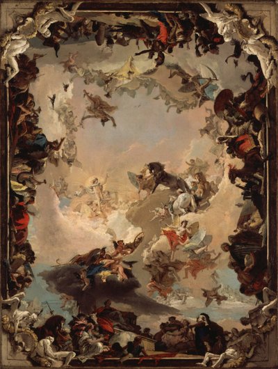 A bolygók és kontinensek allegóriája alkotó: Giovanni Battista Tiepolo