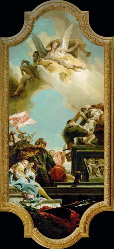 Egy császár szobrának felállítása (festmény vászonra) alkotó: Giovanni Battista (1696-1770) Tiepolo