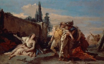 Rinaldo elhagyja Armidát (olaj, vászon) alkotó: Giovanni Battista (1696-1770) Tiepolo