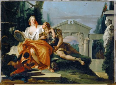 Rinaldo Armida bűvöletében. Torquato Tasso (vászonra festett) művéből. alkotó: Giovanni Battista (1696-1770) Tiepolo