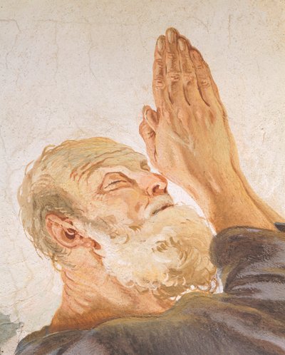 Ábrahám és angyalok, Giambattista Tiepolo (1696-1770), freskó, részlet, Érseki palota, Udine alkotó: Giovanni Battista Tiepolo