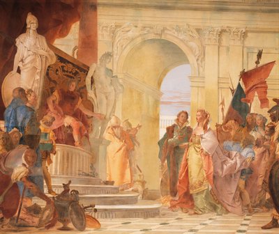 Scipio nagylelkűsége, részlet Scipio Africanus és Nagy Sándor dicsőségeiből alkotó: Giovanni Battista Tiepolo