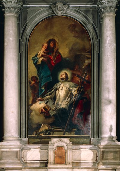 A Szűz megjelenik Nepomuki Szent Jánosnak alkotó: Giovanni Battista Tiepolo
