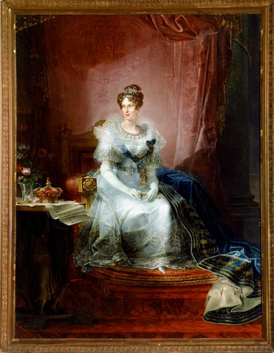 Habsburg Lotaringiai Marie Louise portréja, a francia Imperatrice (olaj, vászon) alkotó: Giovanni Battista Borghesi