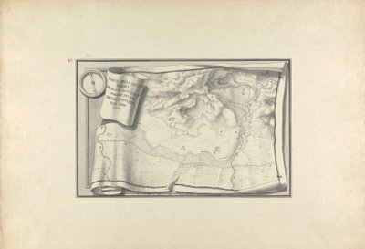 A szárdiszi romok terve 1750-ben még meglevő ősi épületek lenyomataival alkotó: Giovanni Battista Borra