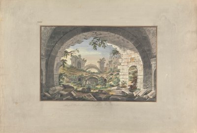 Pergamon romjai, valószínűleg az amfiteátrumé alkotó: Giovanni Battista Borra