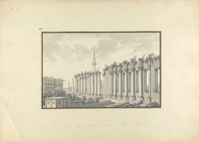 Kilátás az Aszklépium romjaira Pergamonban alkotó: Giovanni Battista Borra
