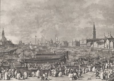 5. tábla: A dózsa a Bucintoróban Mennybemenetele napján Porto di Lidóba indul, f..., kb. 1766. alkotó: Giovanni Battista Brostoloni
