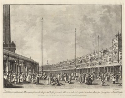 Felvonulás a Corpus Christi napján a Piazza San Marco-n, 17631766. alkotó: Giovanni Battista Brostoloni