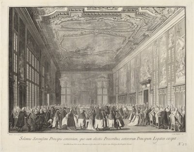 A Dózsa külföldi nagyköveteket szórakoztat egy banketten, 17631766. alkotó: Giovanni Battista Brostoloni