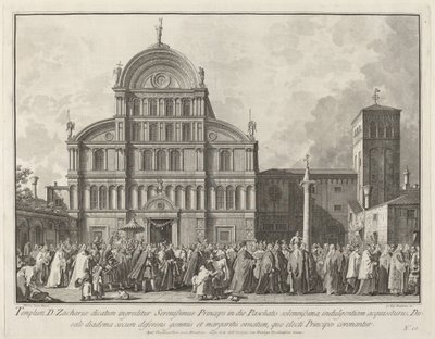 A dózse látogatása San Zaccariában húsvét napján, 17631766. alkotó: Giovanni Battista Brostoloni
