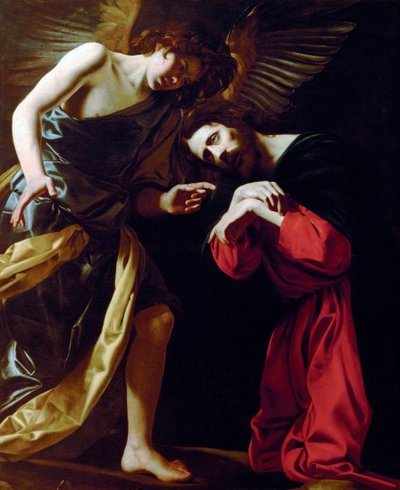 "Krisztus az olajfák hegyén" (Krisztus az olajfák hegyén) Giovanni Battista Caracciolo (1578-1635) festménye 1615 körül - Olaj, vászon Mérete 148x124 cm Művészettörténeti Múzeum, Bécs alkotó: Giovanni-Battista Caracciolo