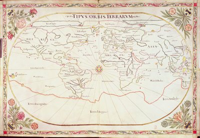 További Ms 11765: Világtérkép alkotó: Giovanni Battista Cavallini