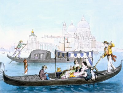 Velencei Gondola, 1850. alkotó: Giovanni Battista Cecchini