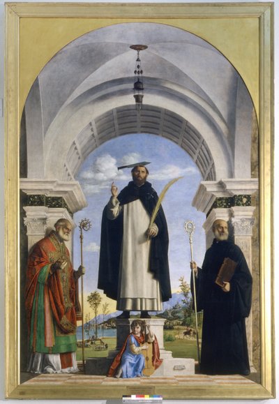 Szent Péter vértanú Szent Miklóssal és Benedekkel alkotó: Giovanni Battista Cima da Conegliano