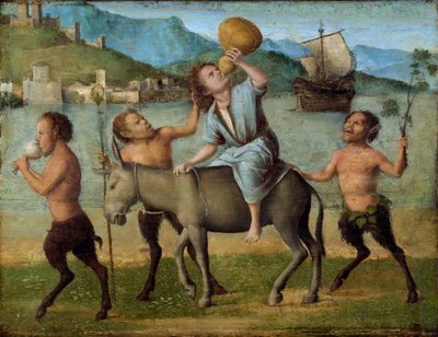 Silenus és a szatírok alkotó: Giovanni Battista Cima da Conegliano
