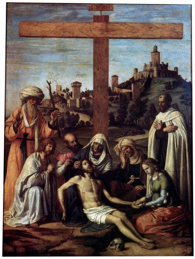 Siralom Krisztus felett egy karmelita szerzetessel, c1510. alkotó: Giovanni Battista Cima da Conegliano