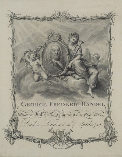 George Frideric Handel, Francesco Bartolozzi (1727-1815) metszete, 1790 körül. alkotó: Giovanni Battista Cipriani