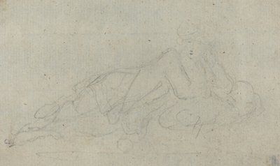 Fekvő nő [verso] alkotó: Giovanni Battista Cipriani