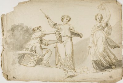 Thalia, Clio és Melpomene alkotó: Giovanni Battista Cipriani