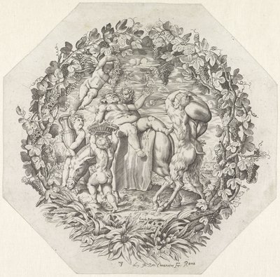 Bacchanal részeg Silenusszal találkozott alkotó: Giovanni Battista Costantini