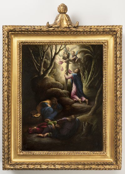 Agónia a kertben, 1595 körül (olaj, réz) alkotó: Giovanni Battista Cremonini