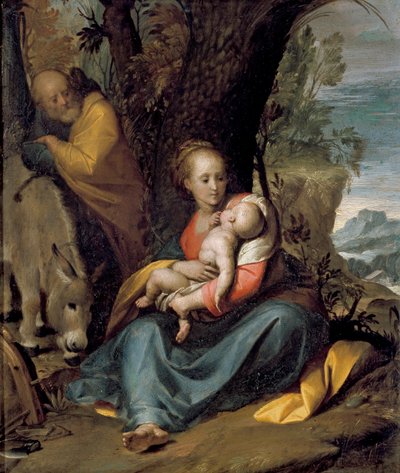 The Rest on the Flight to Egypt, 1598-1600 alkotó: Giovanni Battista Crespi