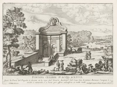 Az Acqua Acetosa te Róma szökőkútja Az Acqua Acetosa híres szökőkútja (...) (cím a tárgyon) Róma szökőkútjai (sorozat címe) Fonteinen van Rome (sorozat címe) alkotó: Giovanni Battista Falda