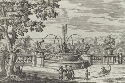 Belvedere-kút Frascatiban ..., 1691 vagy azután. alkotó: Giovanni Battista Falda