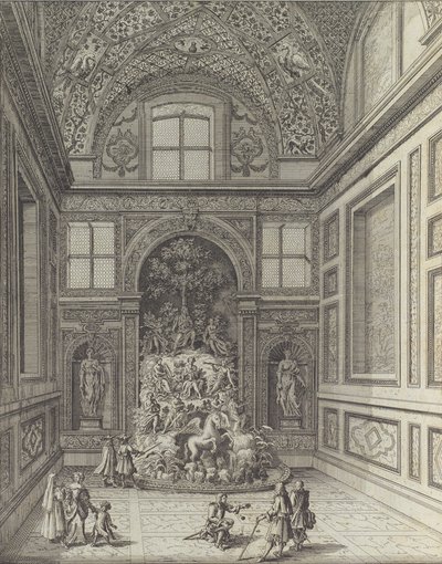 Stanza de Venti a Frascati-i Belvedere Színházban..., 1691 vagy azután. alkotó: Giovanni Battista Falda