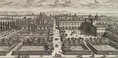 Kilátás a Villa Medicire, 1677 után. alkotó: Giovanni Battista Falda