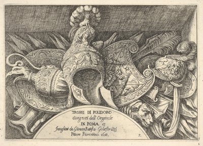 5. tábla: római karok trófeái az ablakok feletti díszítésekből, 1658 ... második emeletén. alkotó: Giovanni Battista Galestruzzi