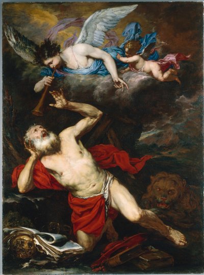 Szent Jeromos látomása c. 1660. alkotó: Giovanni Battista Langetti