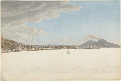 A Nápolyi-öböl a Vezúv és a Somma hegyekkel alkotó: Giovanni Battista Lusieri