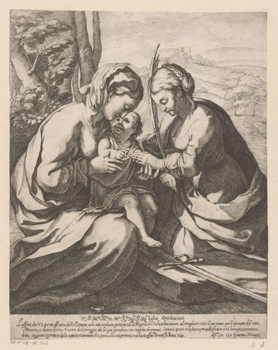 Szent Katalin misztikus házassága alkotó: Giovanni Battista Mercati