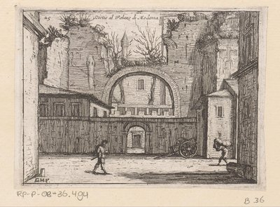 Romok Rómában Dictio a Palazzo di Madama-ban (cím a tárgyon) Gezichten op Rome (sorozat címe) Néhány nézet és perspektíva a római lakatlan helyekről (sorozat címe) alkotó: Giovanni Battista Mercati