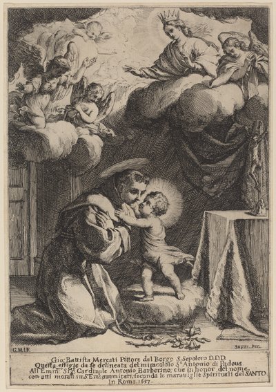 Páduai Szent Antal alkotó: Giovanni Battista Mercati